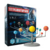 Shows the packaging and assembled Build your own solar system