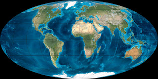 shows a map of the earth to illustrate the topic which is an experiment to understand earthquakes