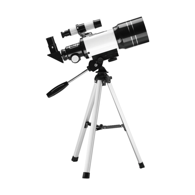 Shows a telescope to illustrate the topic of this article which is how to use a telescope