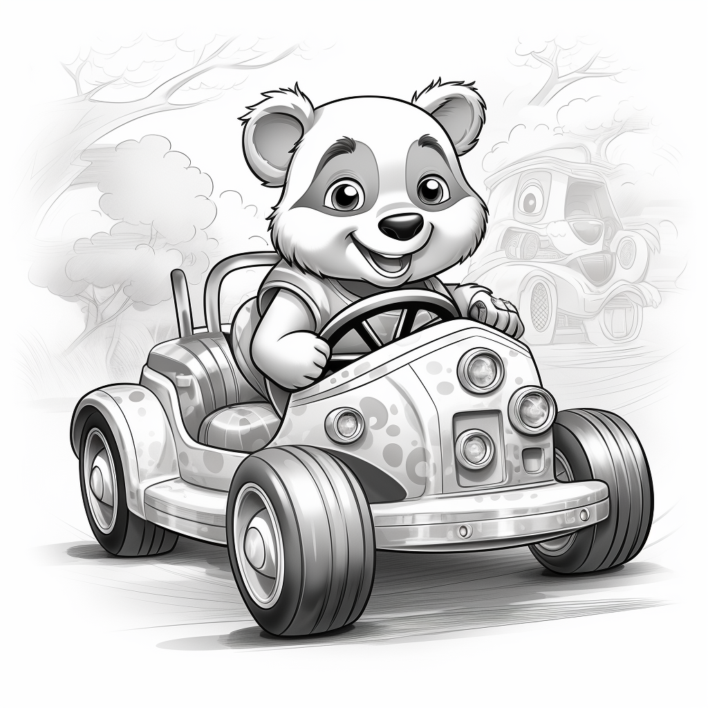 Coloring Booklet 30 Funny Pandas - Image 3