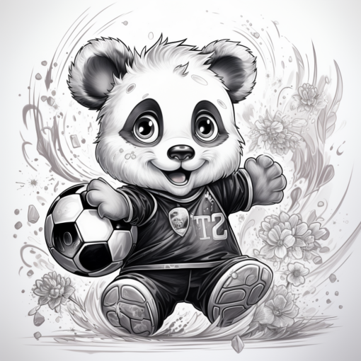 Coloring Booklet 30 Funny Pandas - Image 4