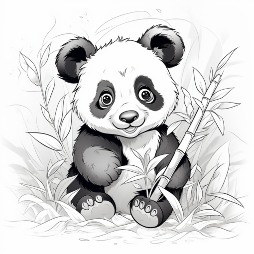 Coloring Booklet 30 Funny Pandas - Image 5